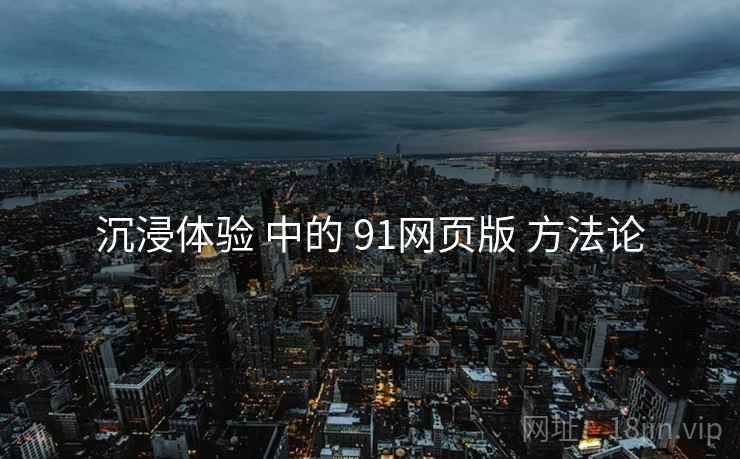沉浸体验 中的 91网页版 方法论 第2张 沉浸体验 中的 91网页版 方法论 第2张