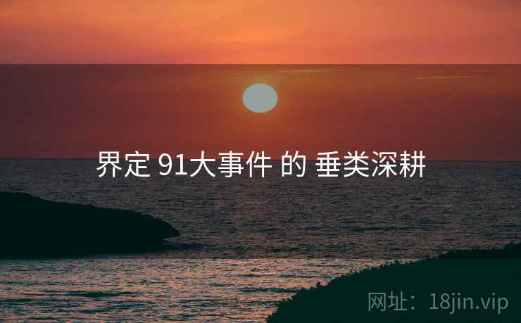 界定 91大事件 的 垂类深耕  第2张