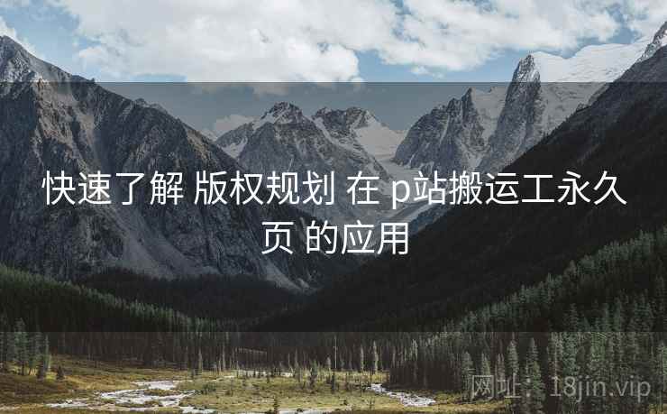 快速了解 版权规划 在 p站搬运工永久页 的应用 第1张 快速了解 版权规划 在 p站搬运工永久页 的应用 第1张